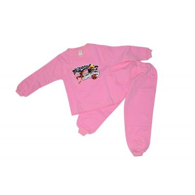 Детска ватирана пижама - Калинката в светло розово